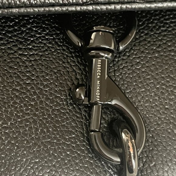 Rebecca Minkoff Edie Black Leather Wallet on a Chain Crossbody Bag - Picture 8 of 16